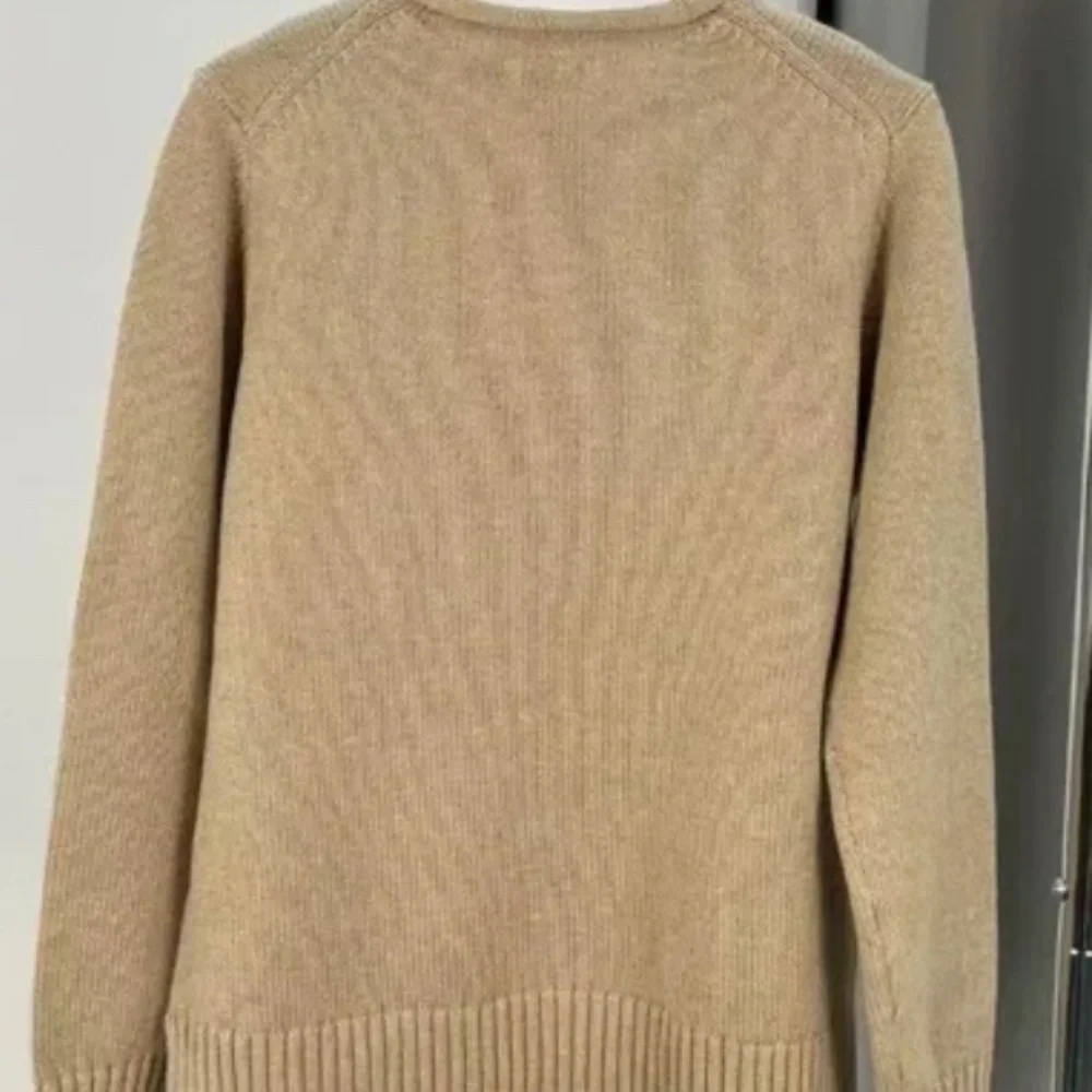 NWOT Polo Ralph Lauren Bear Rolled Neck Tan Cotton Sweater Size US XL - Picture 2 of 9